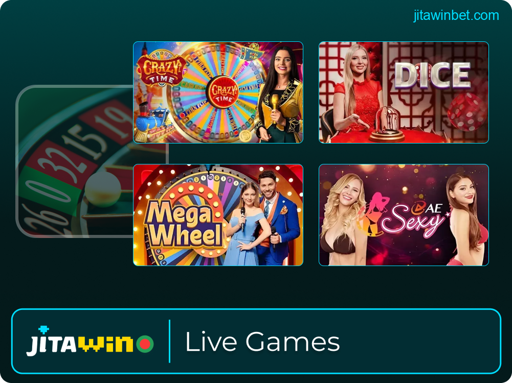 Live dealer games on Jitawin