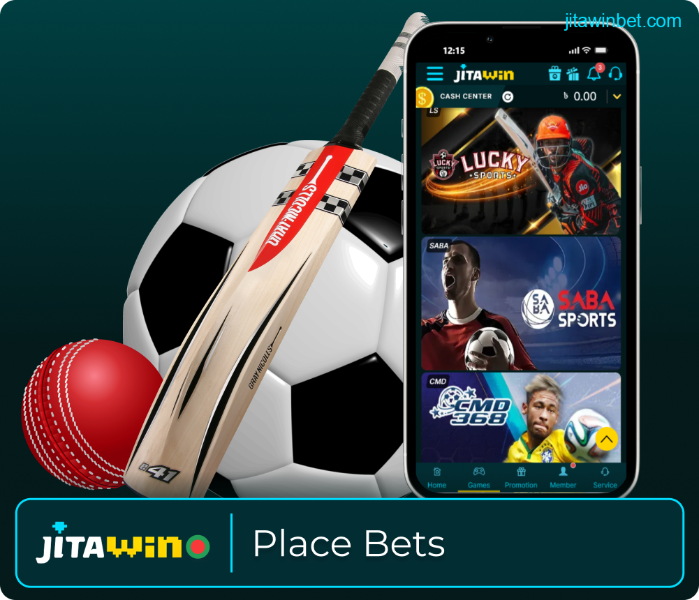 Place bets using Jitawin mobile