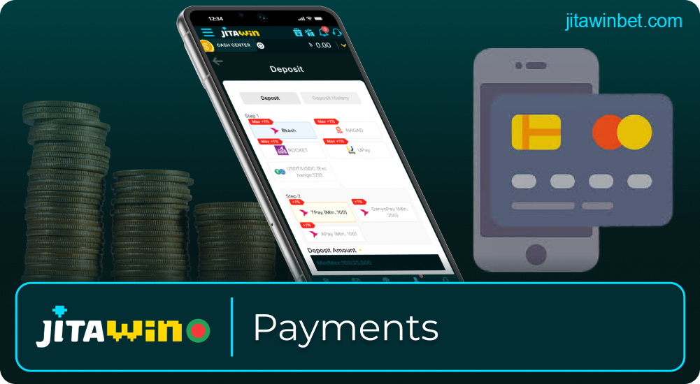 Make payments inside Jitawin app