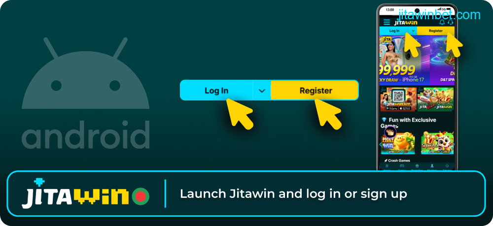 Launch Jitawin app and sign in or register