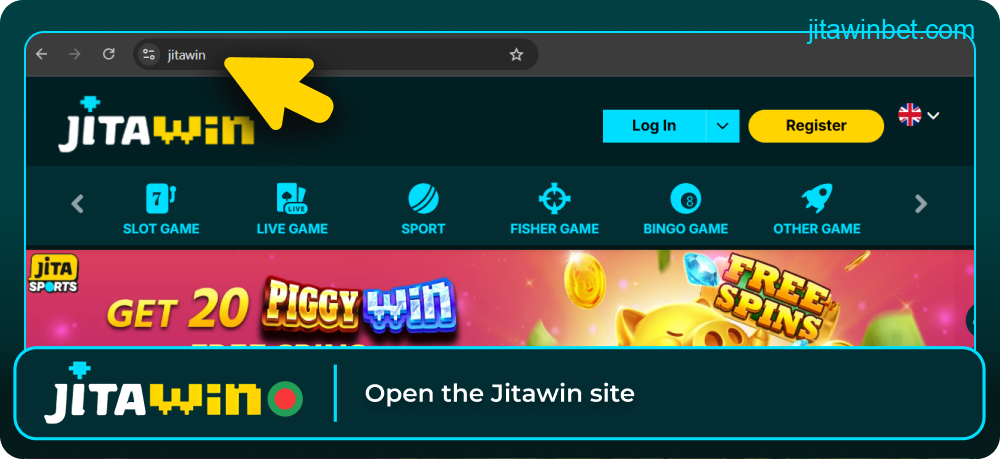 Open Jitawin site to register