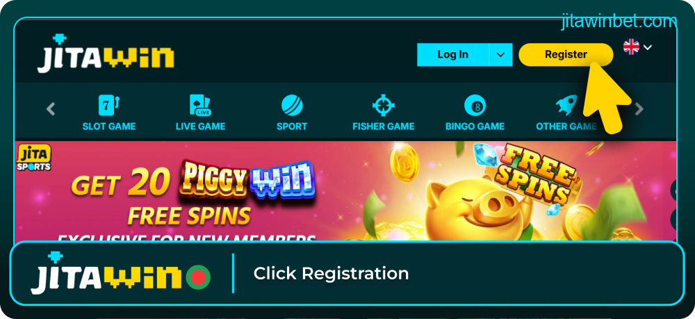 Open registration form on Jitawin