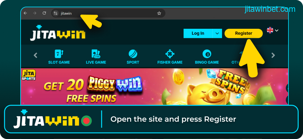 Register on Jitawin with phone or Google