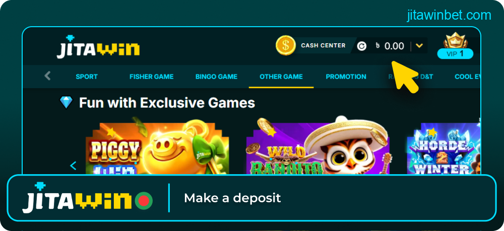 Deposit via bKash, Nagad, Rocket on Jitawin