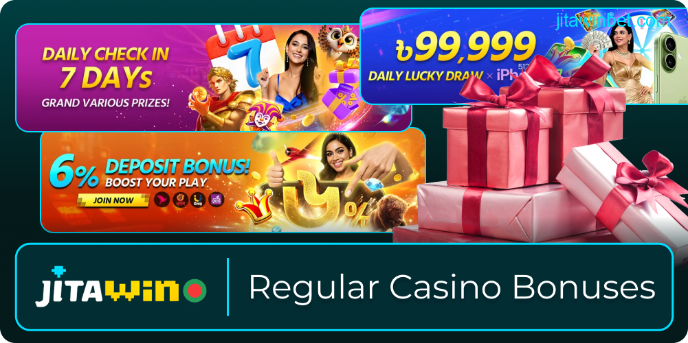 Casino bonuses offered by Jitawin