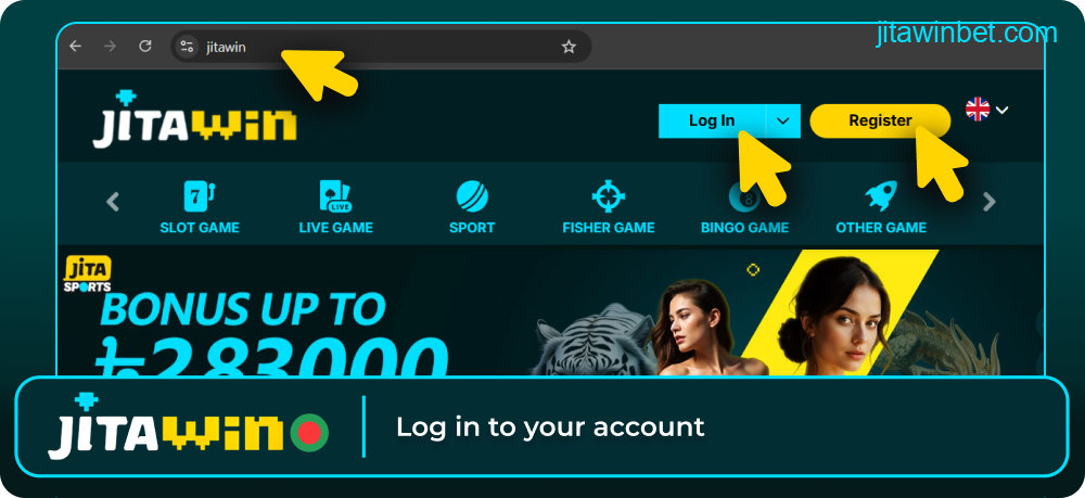 Create and log into Jitawin account