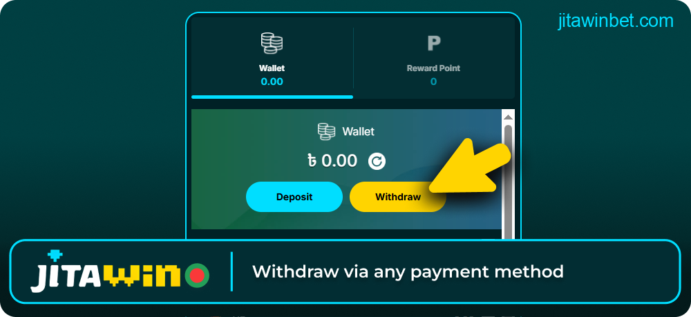 Withdraw winnings through Jitawin methods