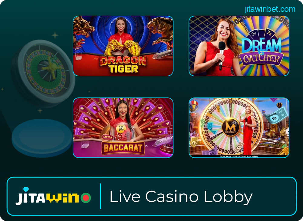 Live dealer lobby at Jitawin