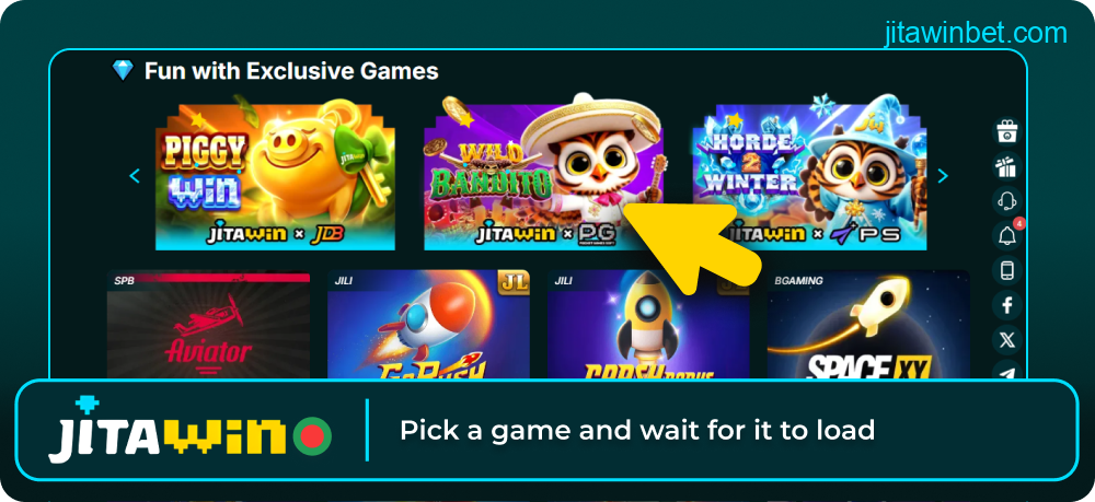 Open game from Jitawin catalog