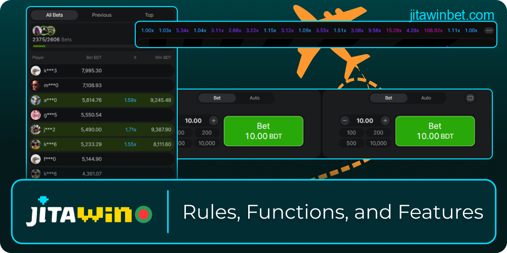 Aviator crash rules on Jitawin